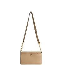 True Religion Quilted Logo Plaque Flap Bag