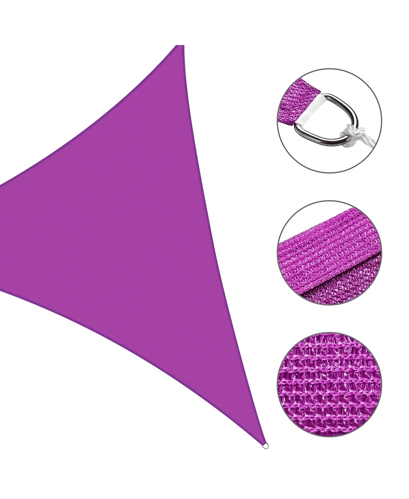 Ft 97% Uv Block Triangle Sun Shade Sail Canopy Outdoor Patio Awning Shelter