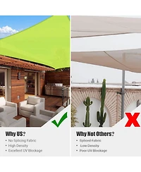 2 Pack 20x16 Ft 97% Uv Block Rectangle Sun Shade Sail Canopy Outdoor Patio Yard