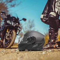 Ahr Run-M3 Modular Flip Up Helmet Full Face Dual Visor Dot Motorcycle Bike