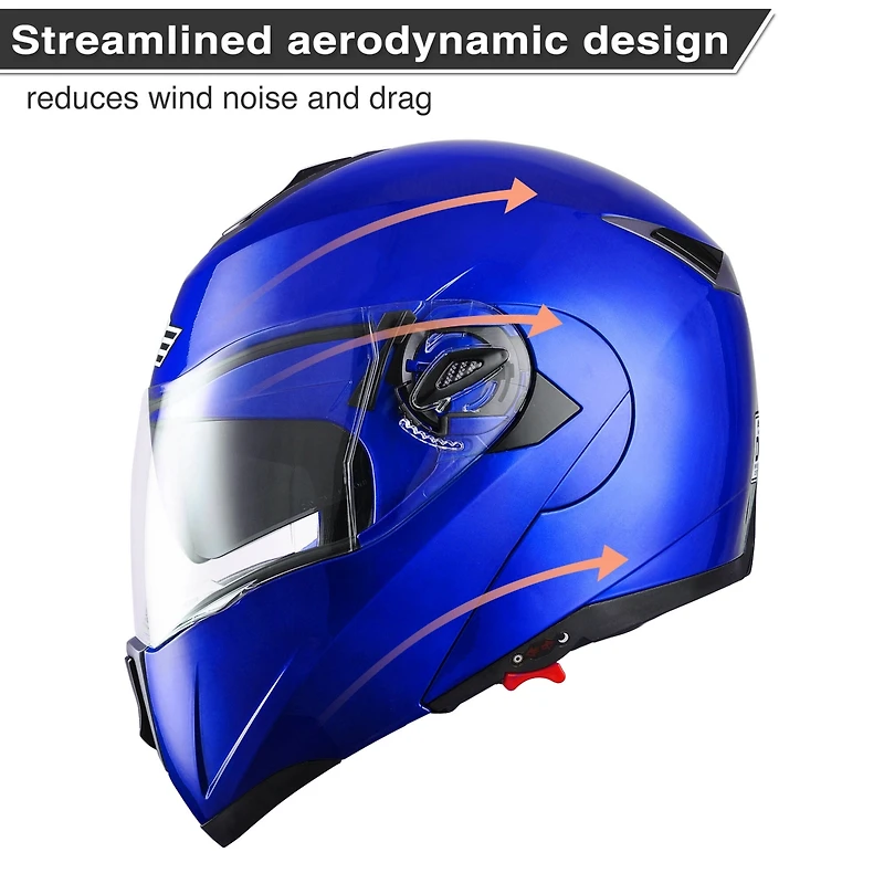 Ahr Run-m Full Face Flip up Modular Motorcycle Helmet Dot Approve Dual Visor Motocross Matt Black Xl