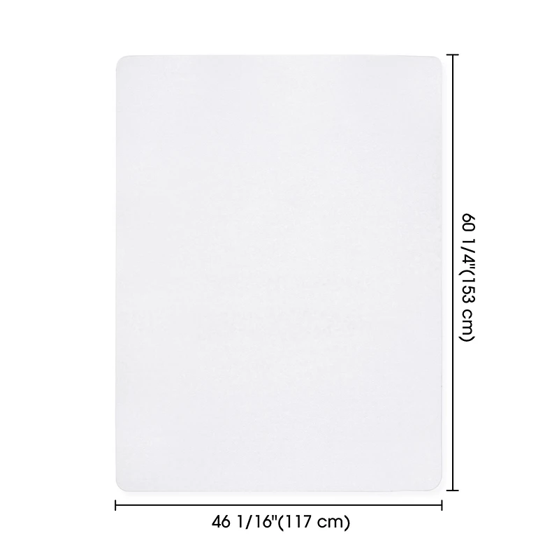 60x46" Rectangle Pvc Floor Mat Protector 1.5mm for Hard Wood Floors Home Office Chair Desk
