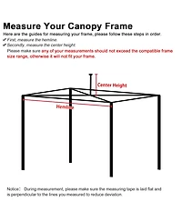 10x10Ft Replacement Pop up Canopy Top Cover UV30+ Outdoor Yard Picnic