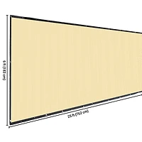 25x6 ft Outdoor Privacy Fence Screen Mesh Windscreen 160gsm Virgin Hdpe Fencing Shade Cover Garden