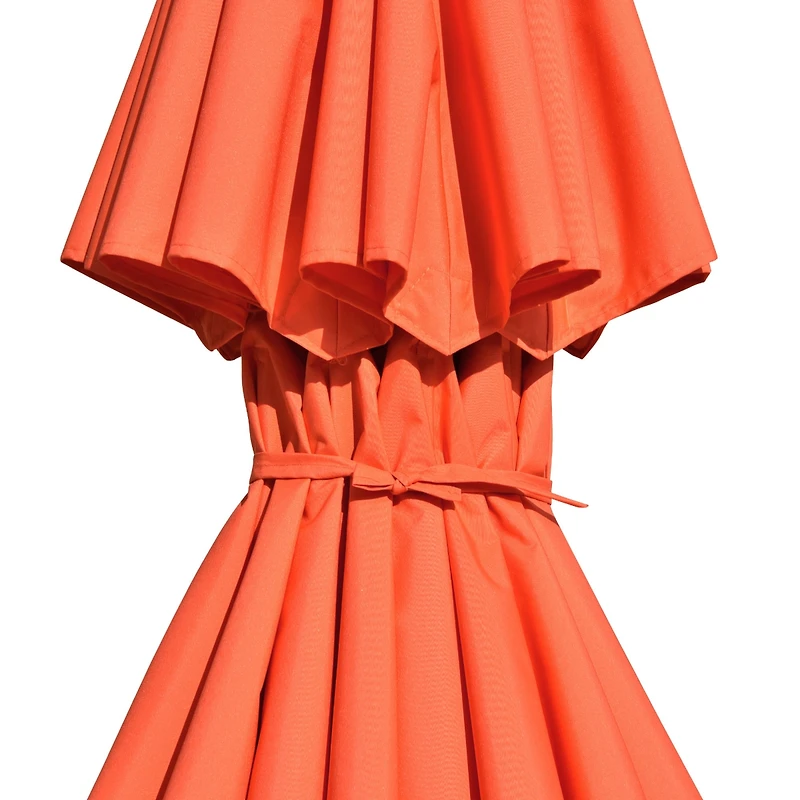 Yescom 3 Tier Patio Umbrella with Crank Handle Push to Tilt Hotel Pool