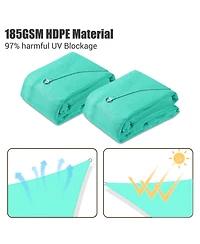 12x12 Ft 95% Uv Block Square Sun Shade Sail Outdoor Patio Pool Cover Net 2Pack