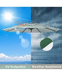 3-Tier Patio Umbrella Replacement Canopy Market Table Top Market Pool