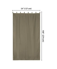 54"x108" Outdoor Privacy Curtain Panel Tab Top UV30+ Patio Lanai Pergola 2 Piece