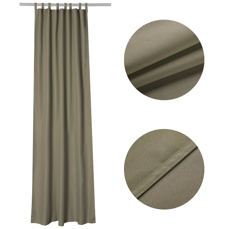 54"x120" Outdoor Curtain Panel Tab Top UV30+ Porch Pergola Backyard 8 Piece