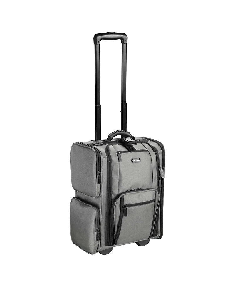 Byootique Rolling Makeup Train Case Side Pockets Cosmetic Pouch Travel