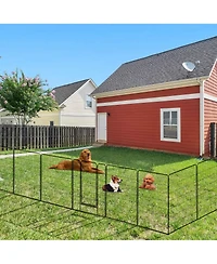 Yescom Heavy Duty Pet Playpen 6 Panel 28"x47" Dog Playpen Pet Pen Exercise Kennel Rv Camping Barrier Fence Cage for Small Medium Large Dogs