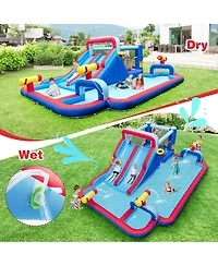 Inolait Inflatable Water Slide Park for Kids Backyard Outdoor Fun (without Blower)