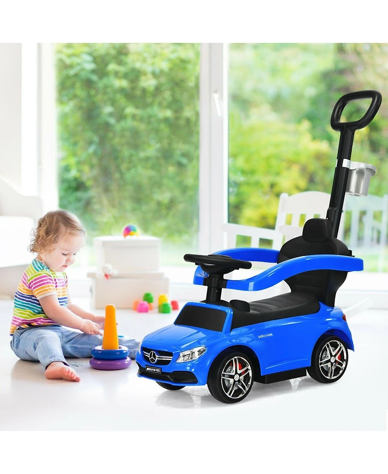 Sugift 3-in-1 Mercedes Benz Ride-on Toddler Sliding Car