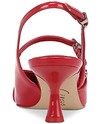 Circus Ny by Sam Edelman Women's Fraya Pointed-Toe Buckled Strappy Kitten-Heel Pumps