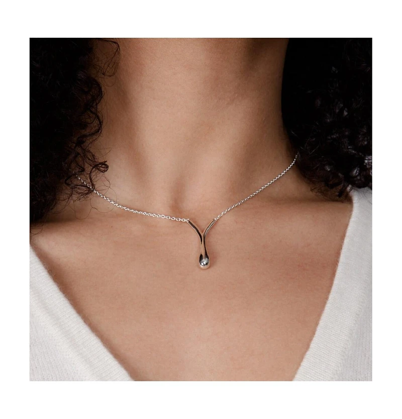 Lucy Quartermaine Short Single Drop Pendant in Gold Vermeil