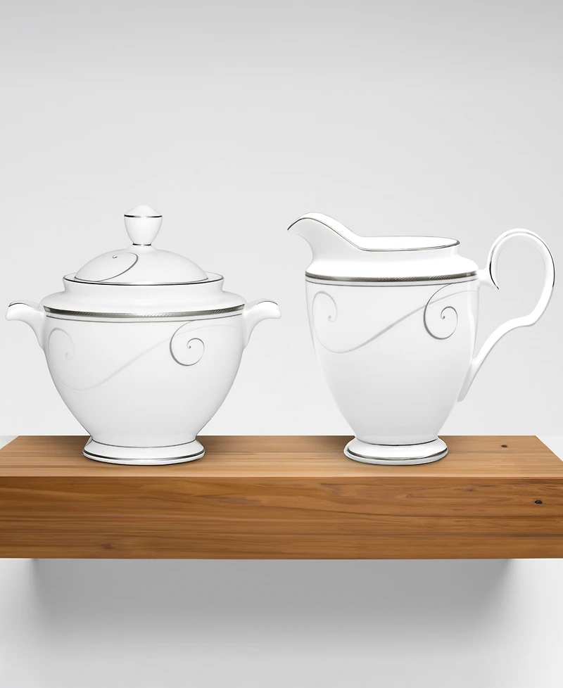 Noritake Platinum Wave Sugar Creamer Set