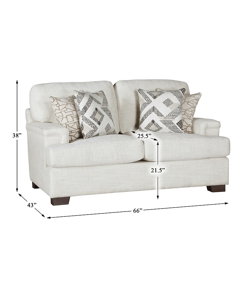 Homelegance White Label Casoria 66" Love Seat