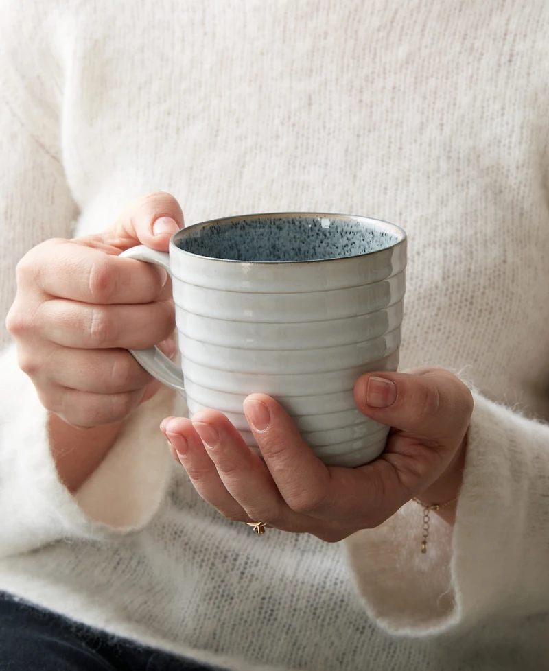 Denby Studio Grey 2 Piece Ridged Mug Set