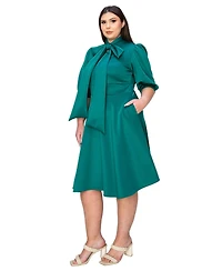 L I V D Plus Carina Donna Flare Dress w/ Pockets