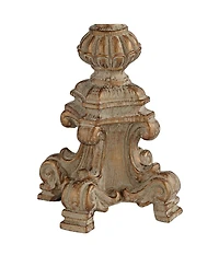 Elize Traditional French Country Style Vintage like White Washed Candlestick Table Lamps 26.5" High Set of 2 Bell Shade for Living Room Bedroom H