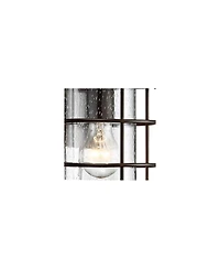 Hogan Vintage-like Outdoor Wall Light Fixture Oil Rubbed Bronze 14" Seedy Glass Dusk to Dawn Motion Sensor for Exterior House Porch Patio Outside