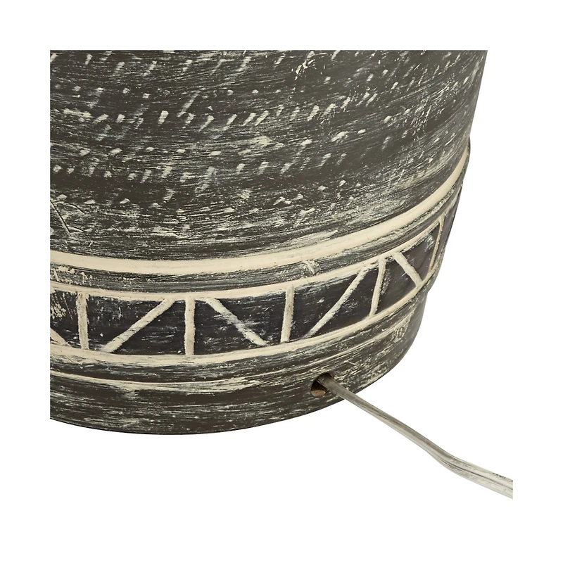 John Timberland Miguel Rustic Table Lamp Southwest 32" Tall Earth Tone Linen Drum Shade for Bedroom Living Room Bedside Nightstand Office Kids Ho