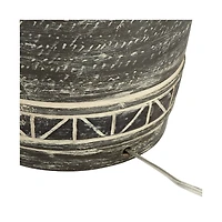 John Timberland Miguel Rustic Table Lamp Southwest 32" Tall Earth Tone Linen Drum Shade for Bedroom Living Room Bedside Nightstand Office Kids Ho