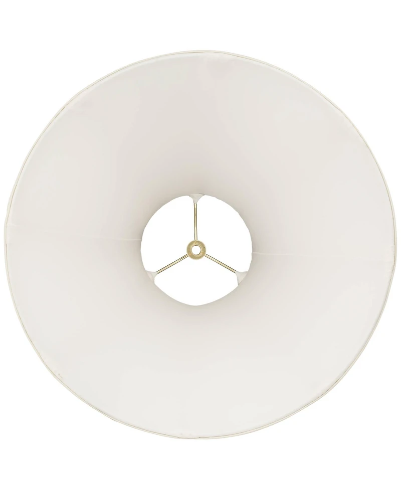 Springcrest Collection Empire Lamp Shade Ivory French Drape Large 6" Top x 17" Bottom x 12" High Spider Harp and Finial Fitting