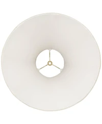 Springcrest Collection Empire Lamp Shade Ivory French Drape Large 6" Top x 17" Bottom x 12" High Spider Harp and Finial Fitting