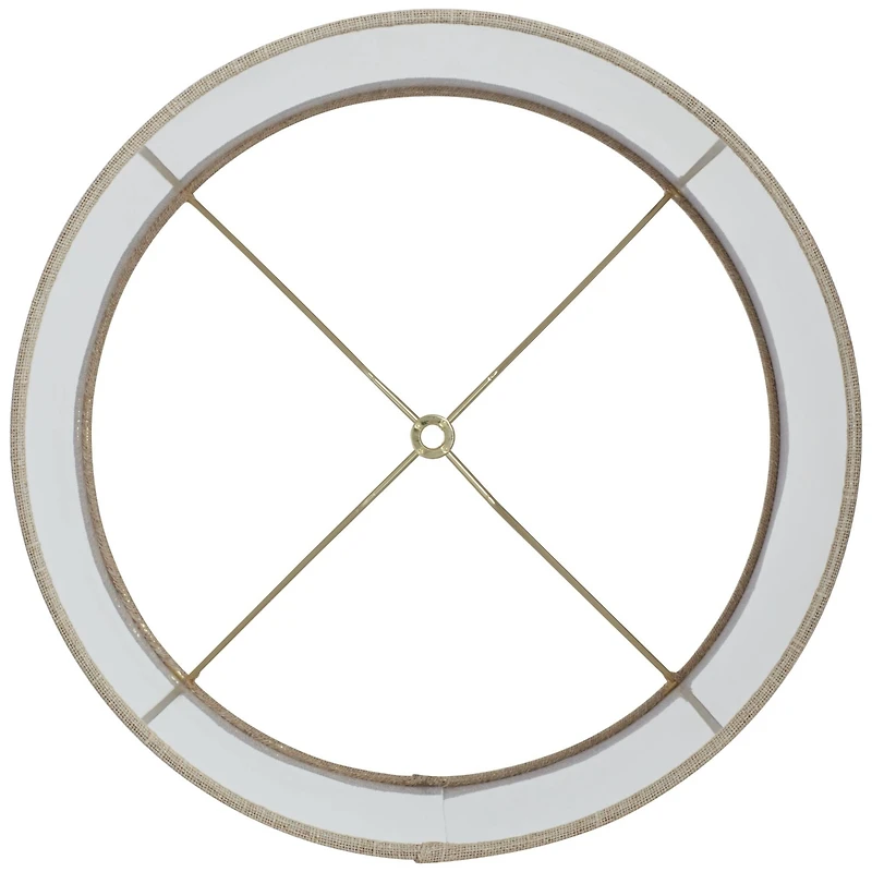 Springcrest 14" Top x 14" Bottom x 15" High x Lamp Shade Replacement Medium Tall Oatmeal Drum Rustic Linen Spider Harp Finial