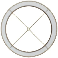 Springcrest 14" Top x 14" Bottom x 15" High x Lamp Shade Replacement Medium Tall Oatmeal Drum Rustic Linen Spider Harp Finial