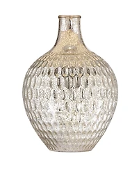 360 Lighting Waylon Modern Table Lamp 28" Tall Textured Mercury Glass Off White Tapered Drum Shade for Bedroom Living Room Bedside Nightstand Off