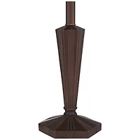 Robert Louis Tiffany Landford Traditional Mission Accent Table Lamp 22 1/2" High Bronze Stained Art Glass Shade for Bedroom Living Room Bedside O