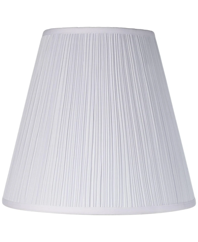 Springcrest 9" Top x 16" Bottom x 14 1/2" High x 14 3/4" Slant Lamp Shade Replacement Set of 2 Mushroom Pleated Spider Harp Finial