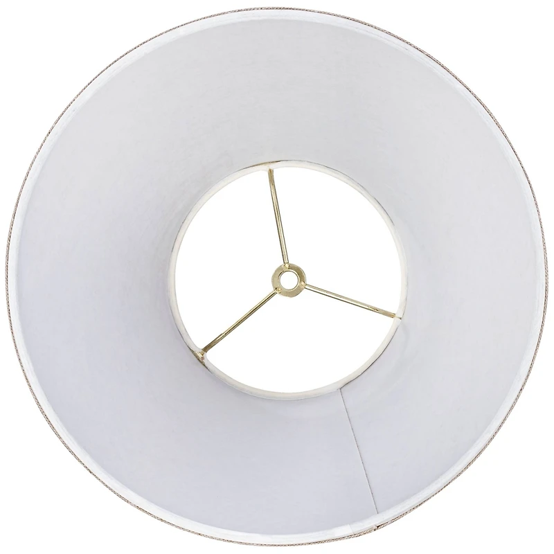 Springcrest Set of 2 Empire Lamp Shades Fine Burlap Small 6" Top x 12" Bottom x 9" Slant Spider Replacement Harp and Finial Fitting