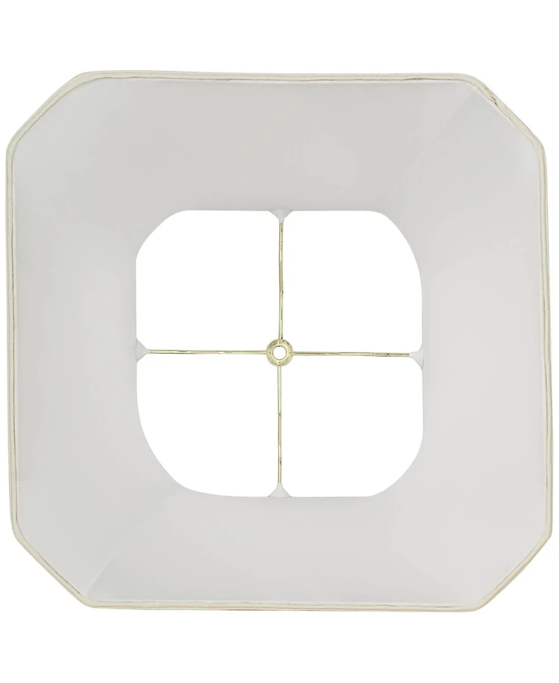 Imperial Shade Creme Medium Square Cut Corner Lamp Shade 10.5" Top x 16" Bot. x 14" Slant x 13.5" High (Spider) Replacement with H