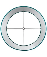 Springcrest Sydnee Satin Teal Blue Medium Drum Lamp Shade 14" Top x 16" Bottom x 11" High (Spider) Replacement with Harp and Finial