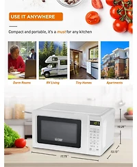 0.7 Cu. Ft.White Counter Top Microwave