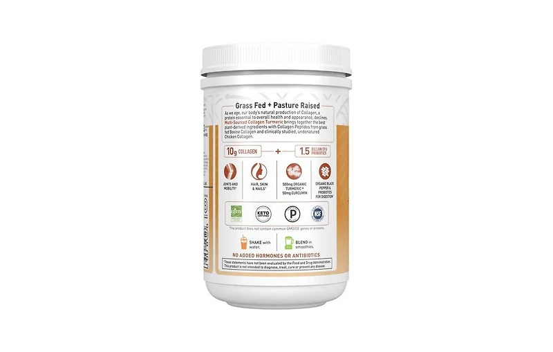 Now Foods,Garden of Life Multi Source Collagen Turmeric Apple Cinnamon Powder, 7.76 Oz