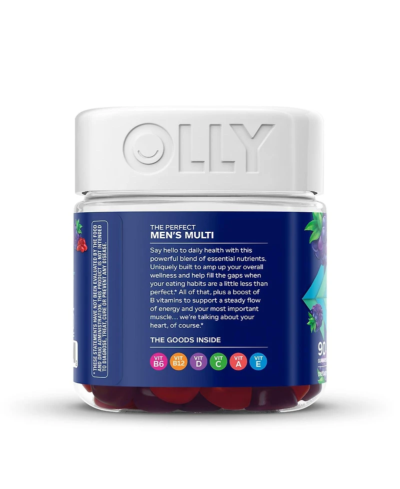 Olly The Perfect Men's Multi, 0, Blackberry Blitz 90 Gummies