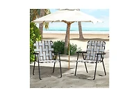 Slickblue 6 pcs Folding Beach Chair Camping Lawn Webbing