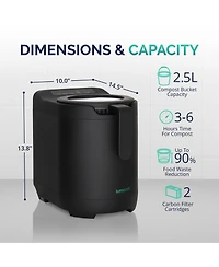 Luma Comfort Luma Electric Kitchen Composter, 2.5L Capacity Odorless Countertop Compost Bin