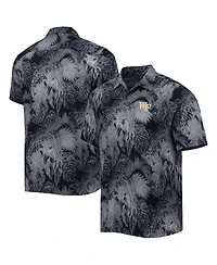 Tommy Bahama Men's Black Wake Forest Demon Deacons Coast Luminescent Frond IslandZone Button-Up Camp T-Shirt