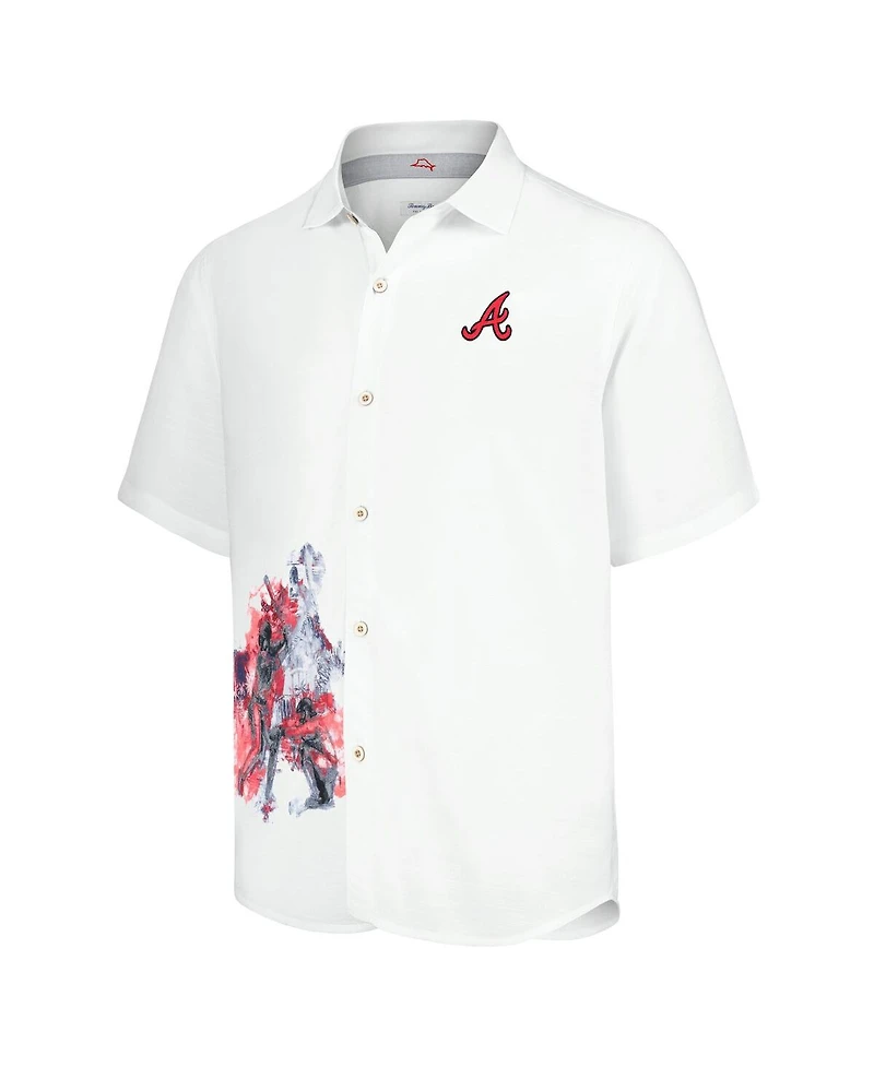 Tommy Bahama Men's White Atlanta Braves Veracruz Ace Islanders Button-Up Shirt