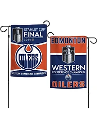 WinCraft Edmonton Oilers 2024 Western Conference Champions 12" x 18" Double-Sided Garden Flag