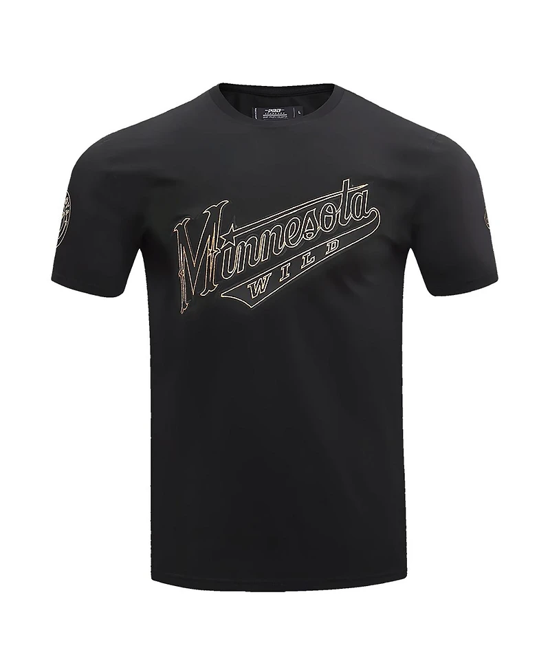 Pro Standard Men's Black Minnesota Wild Wordmark T-Shirt