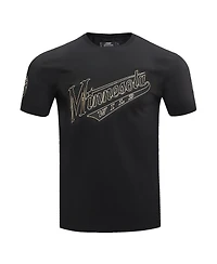 Pro Standard Men's Black Minnesota Wild Wordmark T-Shirt