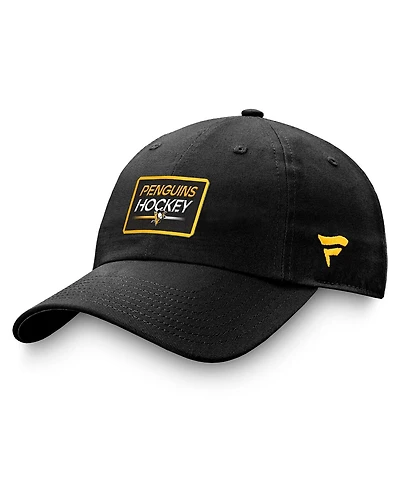 Fanatics Men's Black Pittsburgh Penguins Authentic Pro Prime Adjustable Hat