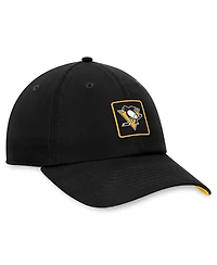 Fanatics Men's Black Pittsburgh Penguins Authentic Pro Rink Adjustable Hat