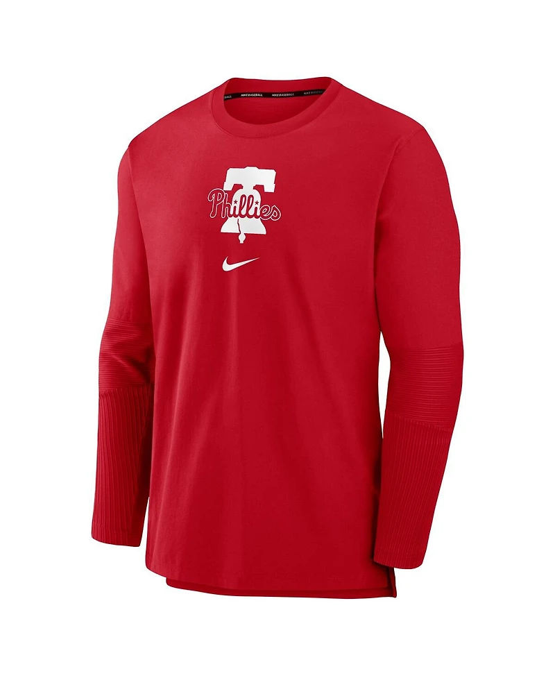 Nike Men's Red Philadelphia Phillies Authentic Collection Player Performance Pullover Sweatshirt